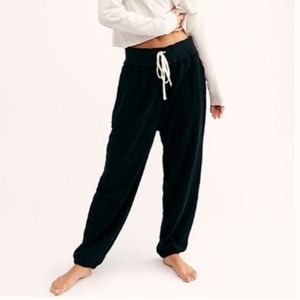 Free People Cuffed Slouch Jogger Black